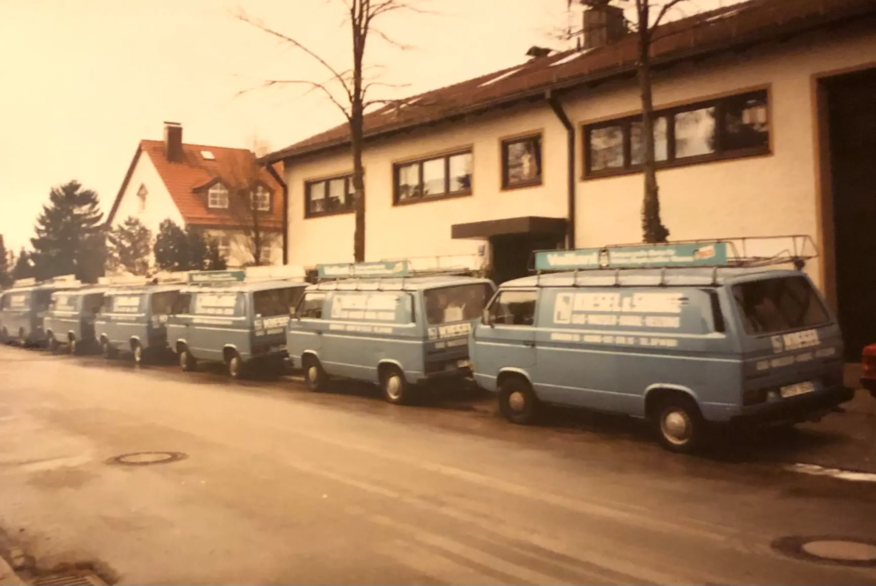 Historisches Fuhrparkbild aus dem Jahr 1980