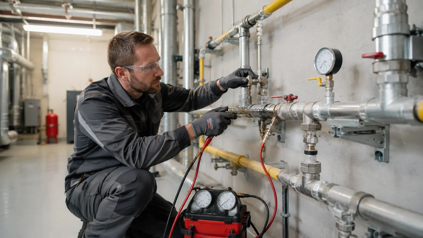 Messtechnische Gasleitung-Dichtheitsprüfung nach TRGI